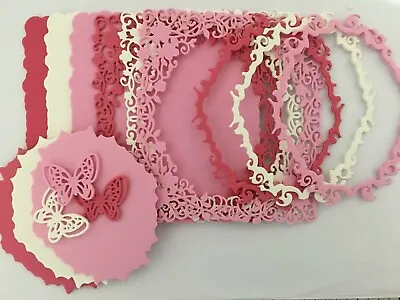 £2.50 • Buy Die Cut Frames Lace Card Making Scrapbooking Card Toppers Embellishments Crafts