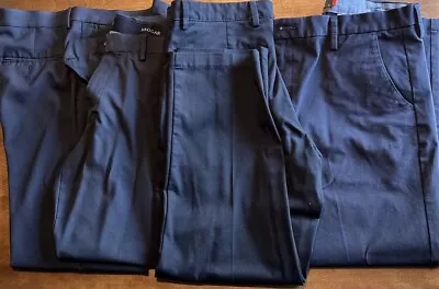 Lot- Quantity 4 Black Pants Haggar And Dockers Size 36x29 Clean Preowned • $10