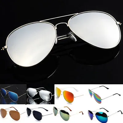 Unisex Fashion Retro Mirror Lens Sunglasses Retro Vintage Glasses AU • $14.99