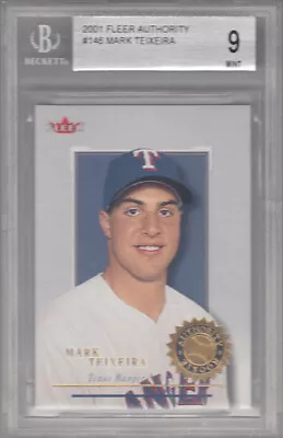 Mark Teixeira 2001 Fleer Authority #146 RC Rookie BGS 9 (0985/2001) Rangers • $9.99