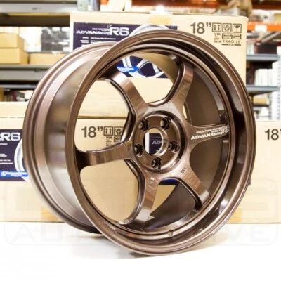Advan R6 18x9.5 +45 5-120 Racing Copper Bronze Wheel main image 0