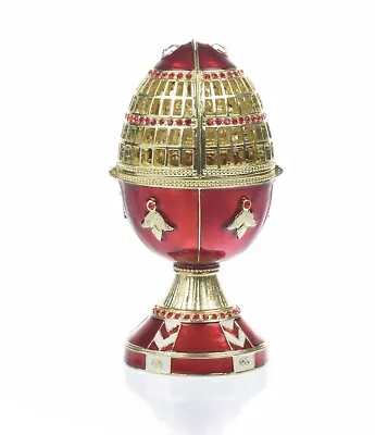 Res  Faberge Egg & Castle Trinket Box Handmade By Keren Kopal Austrian Crystals • $30