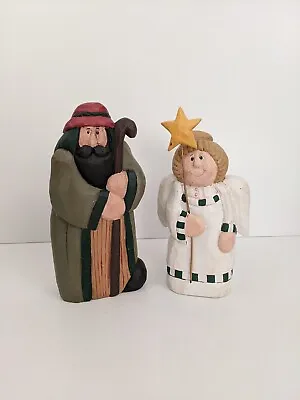 Eddie Walker Midwest Of Cannon Falls Angel & Shepard From Large Nativity Set • $20