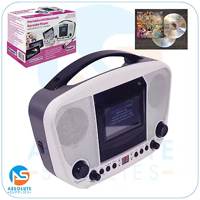 Mr Entertainer Portable CDG Bluetooth Karaoke Player With Monitor & 40 2017 Hits • £39.99