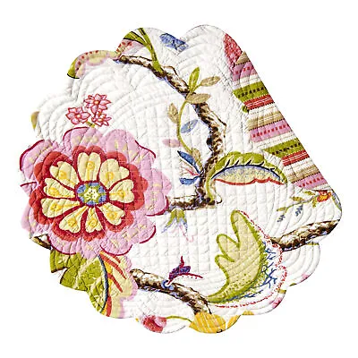 $29.99 • Buy C&F Home Laney Collection Quilted Reversible Round Single Placemat Set Of 4 17 