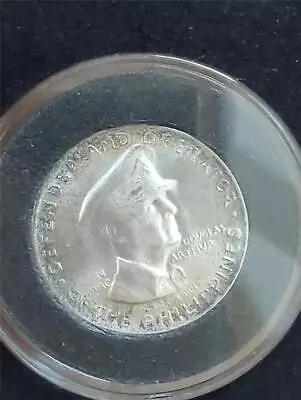 1947 Philippines General Douglas MacArthur Commemorative 50 Centavos Silver Coin • $59.95