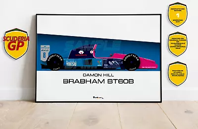 Damon Hill Brabham BT60B 1992 F1 Print - Scuderia GP • £12