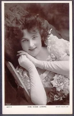 Actress Miss Madge Lessing. Pre-1914 Vintage Real Photo Postcard. Free Post • £3.95