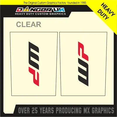 MOTOCROSS MX UPPER FORK GRAPHICS DECALS STICKERS PROTECTION WP CLEAR 85cc • $27.13