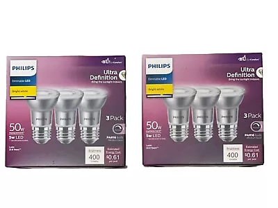 Philips 50w Par16 Medium Base LED 5w Dimmable Ultra Definition (2 Pack) • $26.88