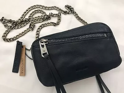 Linea Pelle  Cross Body/shoulder Bag Navy Leather Style: Lp151 New • $37.12