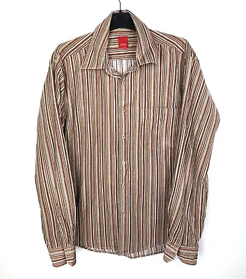 £24.99 • Buy Vintage Mens CORDUROY ESPRIT Striped Hipster Indie COTTON Shirt XL