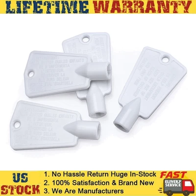 $5.99 • Buy 4 Pack Frigidaire Freezer Door Lock Key 297147700 For Whirlpool Maytag Kenmore