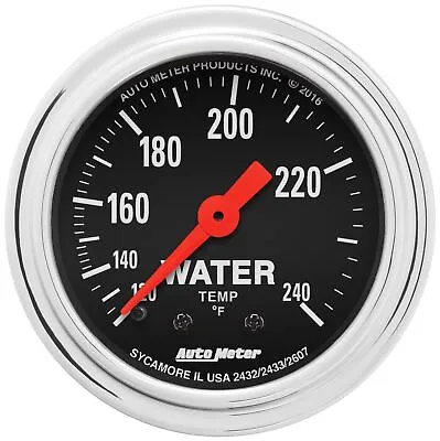 Auto Meter 2432 Traditional Chrome Mechanical Water Temp Gauge120-240F 2 1/16  • $110.36
