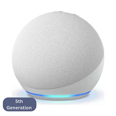 New Amazon Echo Dot Smart Speaker With Alexa Glacier White (5th Generation 2022) • £49.99