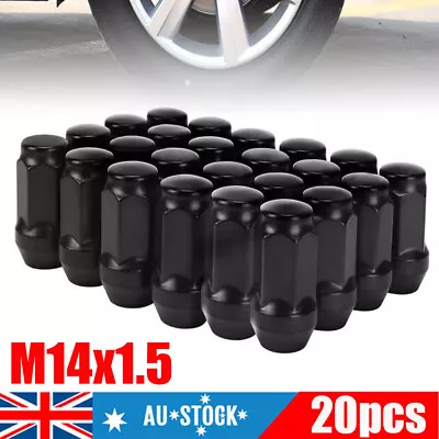 20X WHEEL NUTS For Holden Commodore VE - VF 45mm BLACK M14x1.5 AUS • $41.11