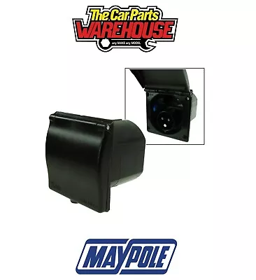 MAYPOLE MP5985B 240V 16Amp MAINS FLUSH FIT SOCKET- CARAVAN INLET BLACK • £15.49