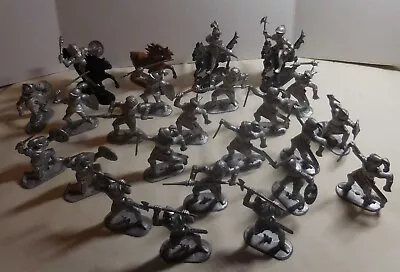 Vintage JEAN HOEFLER/WEST GERMANY 1970's Lot Of 27 SILVER KNIGHTS/MOUNTED/HORSES • $35