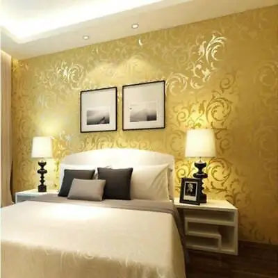 £9.99 • Buy 3D Luxury Gold Damask Embossed Wallpaper Rolls Feature TV Background Décor