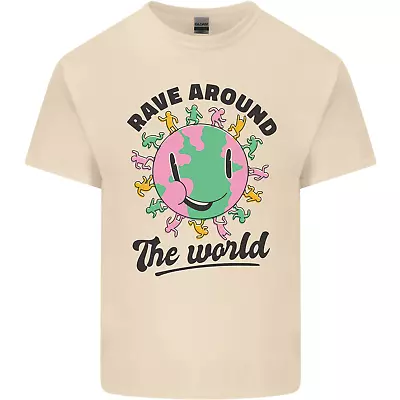 Rave Around The World Dance Music Acid Raver Mens Cotton T-Shirt Tee Top • $14.62