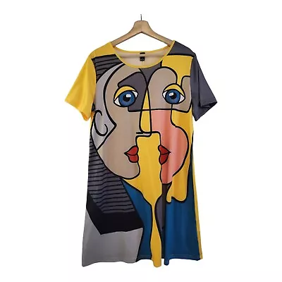 Emery Rose Figure Graphic Tee Dress Womens Size L • $12