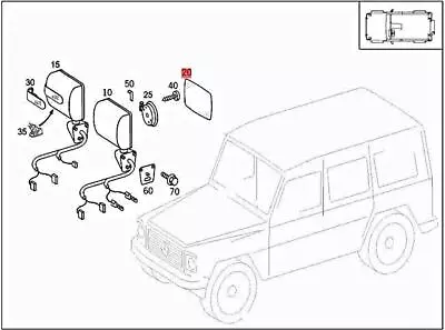 Genuine MERCEDES W463 G-CLASS W463 Mirror Outer 4638107616 • $310.62