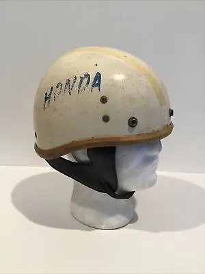 VINTAGE BUCO HALF HELMET MOTORCYCLE Liner Interior Tan Band 1960s Unique Rat Rod • $399.95