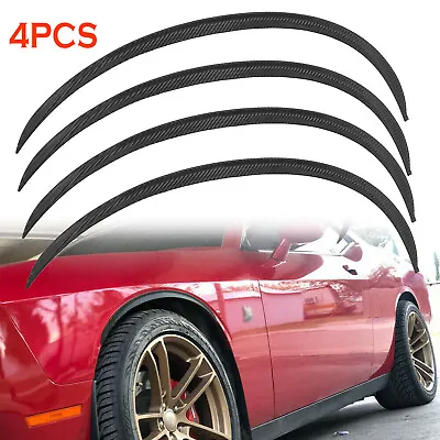 4pcs Car Wheel Eyebrow Arch Protector Trim Lips Fender Flares Carbon Fiber Look • $16.35