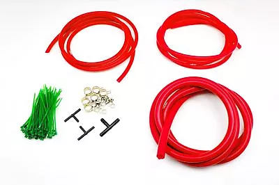 $28.99 • Buy AUTOBAHN88 Engine ROOM Silicone Air Vacuum Hose Dress Up Kit RED Fit TOYOTA