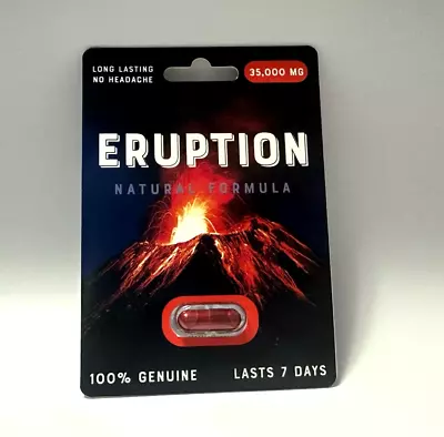 Eruption Enhancement Male Enhancement 35000mg 4Pills | Fast Free Shipping| • $19.50