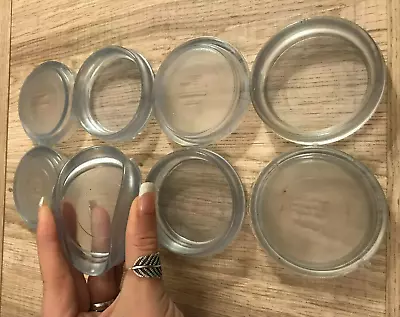 £4.95 • Buy 8x Small CLEAR RUBBER CASTOR CUPS Carpet/Floor Chair Furniture Protectors Caster