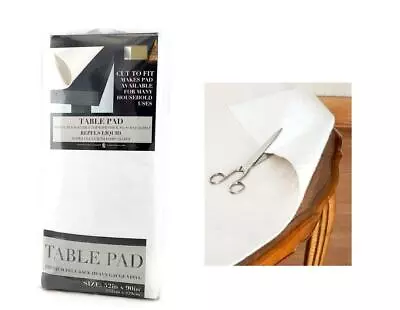 Homestyle Felt Back Vinyl Table Pad Size 52  X 90  Cut To Fit • $16.97