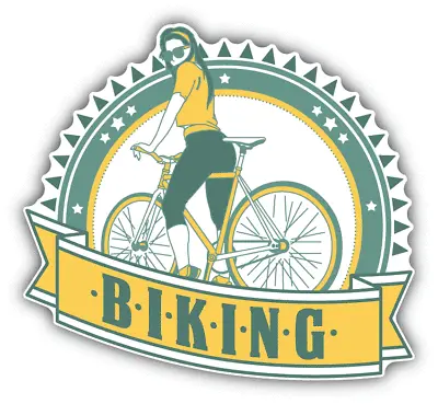 Biking Vintage Bicycle Label Car Bumper Sticker Decal - ''SIZES  • $3.74