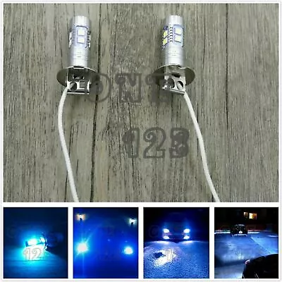 2x H3 8000K Ice Blue 100W CSP LED Light Bulbs Kit Fog Driving Light SETS NEW • $15.99