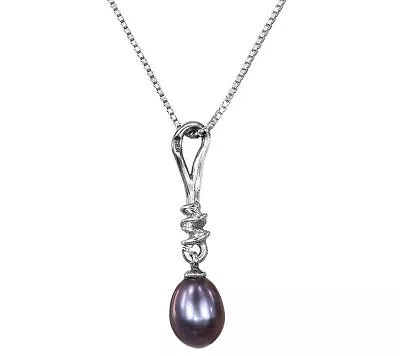 QVC Hagit Sterling Cultured Peacock Freshwater Pearl Pendant W/ Chain • $82.99