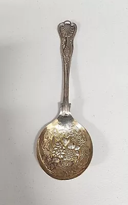 Sheffield England EPNS A1 King Pattern Silverplate Round Fruit Serving Spoon 9  • $9.99