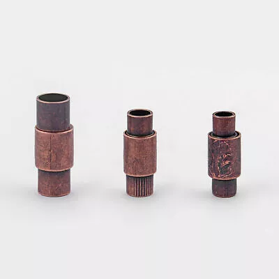 20pcs Copper Barrel Magnetic Clasp End Caps Lock For 3mm 4mm 5mm Leather Cord • $10.99