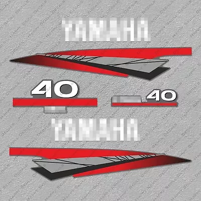 Yamaha 40 HP Two 2 Stroke Outboard Engine Decals Sticker Set Reproduction 40HP • $76.64