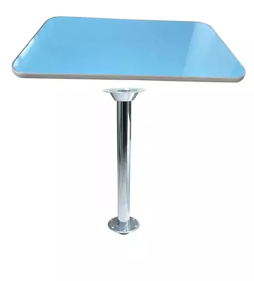 £59.99 • Buy Floor Mount Island Free Stand Leg + TABLE Caravan Campervan Grey/Blue Glitter