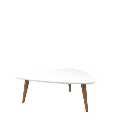 Manhattan Comfort Coffee Table 17.52   H X 33.59   L White Gloss/Maple Cream • $140.64