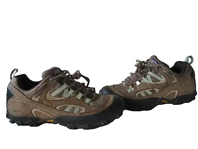 PATAGONIA Drifter Womens Size 7 Brown Suede GORE-TEX Lace-Up Vibram Hiking Shoes • $31.59
