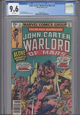 $69.95 • Buy John Carter, Warlord Of Mars #6 CGC 9.6 1977 Marvel Comics Edgar R Burroughs