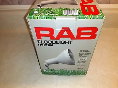 RAB Floodlight H100W - (White) Outdoor Or Atrium - NEW IN BOX • $16.75