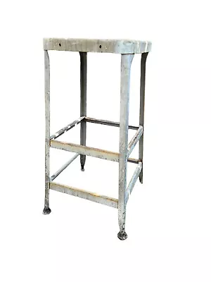 Vintage Factory Shop Lyon Metal Industrial Counter Height Stool • $69.99