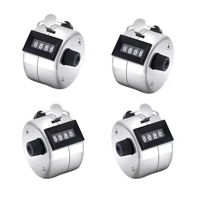 Hand Tally People Counter 4 Pcs 4 Digit Hand Held Manual Golf Shot Counter Sc... • $16.71