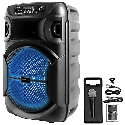 Technical Pro Rechargeable 8  LED Karaoke Machine System W/Bluetooth+Microphone • $64.95