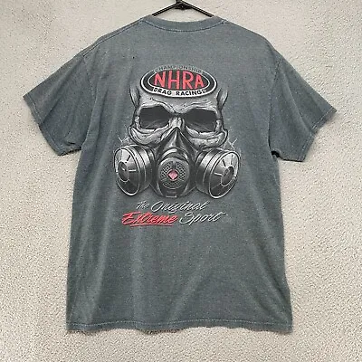 Vintage NHRA Shirt Mens Large Gas Mask Extreme Sport Drag Racing Car Hot Rod • $17.05