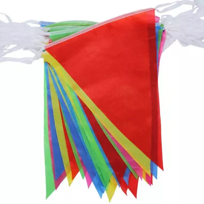 £20.99 • Buy 100-300M Multi Colour Triangle Banner Bunting Party Event Home Garden Decoration