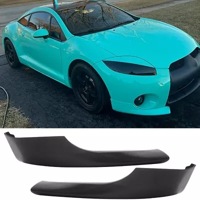 Fits 06-08 Mitsubishi Eclipse Front Bumper Lip Spoiler Unpainted Black PU 2PCS • $125.99