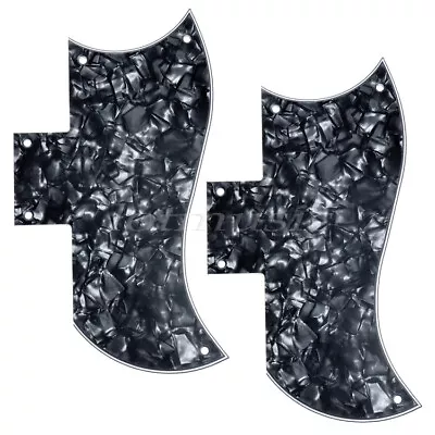 2 Pcs New 3PLY Black Pearl Guitar Pickguard-For Gibson SG Standard Replacement • $27.49